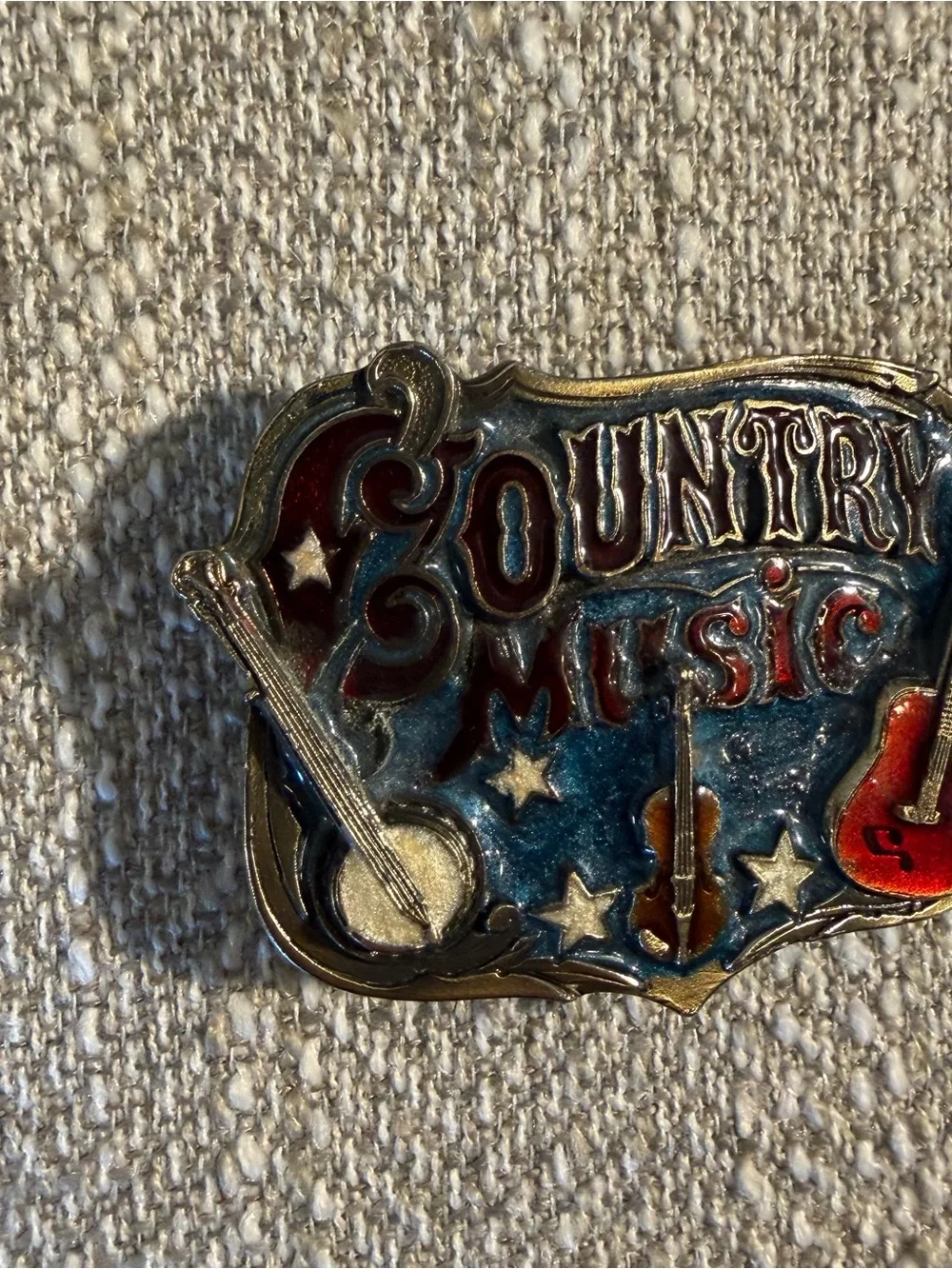 Vintage 1982 Country Music Belt Buckle Plus NRA. Made in the USA Two Buckles VTG